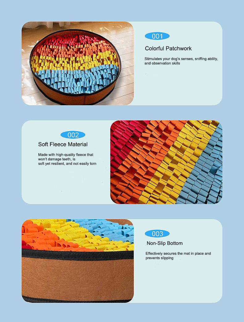 Interactive Pet Snuffle Mat for Dogs, Cats & Small Pets – Foraging Feeding Toy for Stress Relief & Mental Stimulation