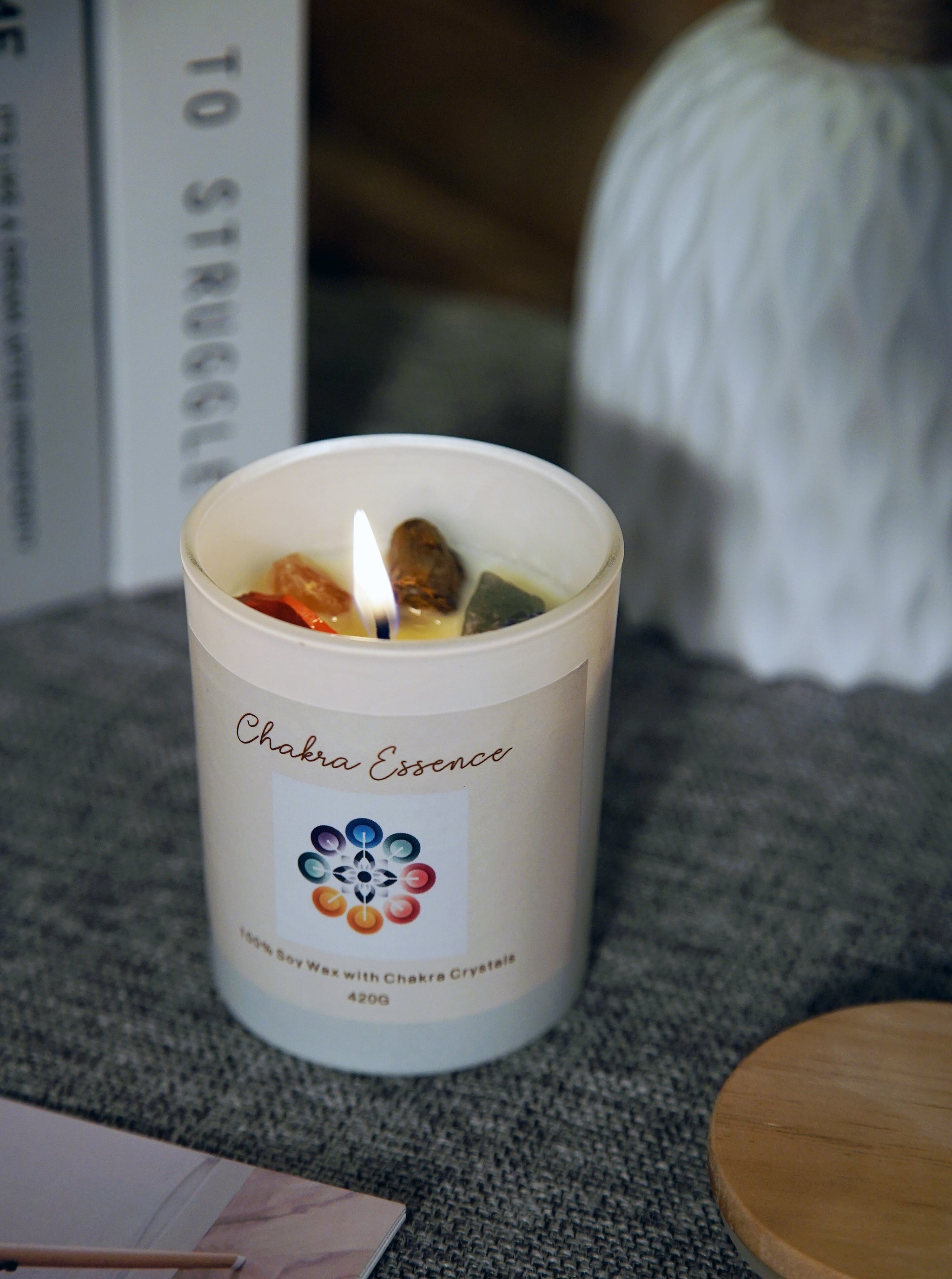 Chakra Candle Gift – Handmade Aromatherapy Soy Wax Candle for Meditation, Relaxation & Healing Energy