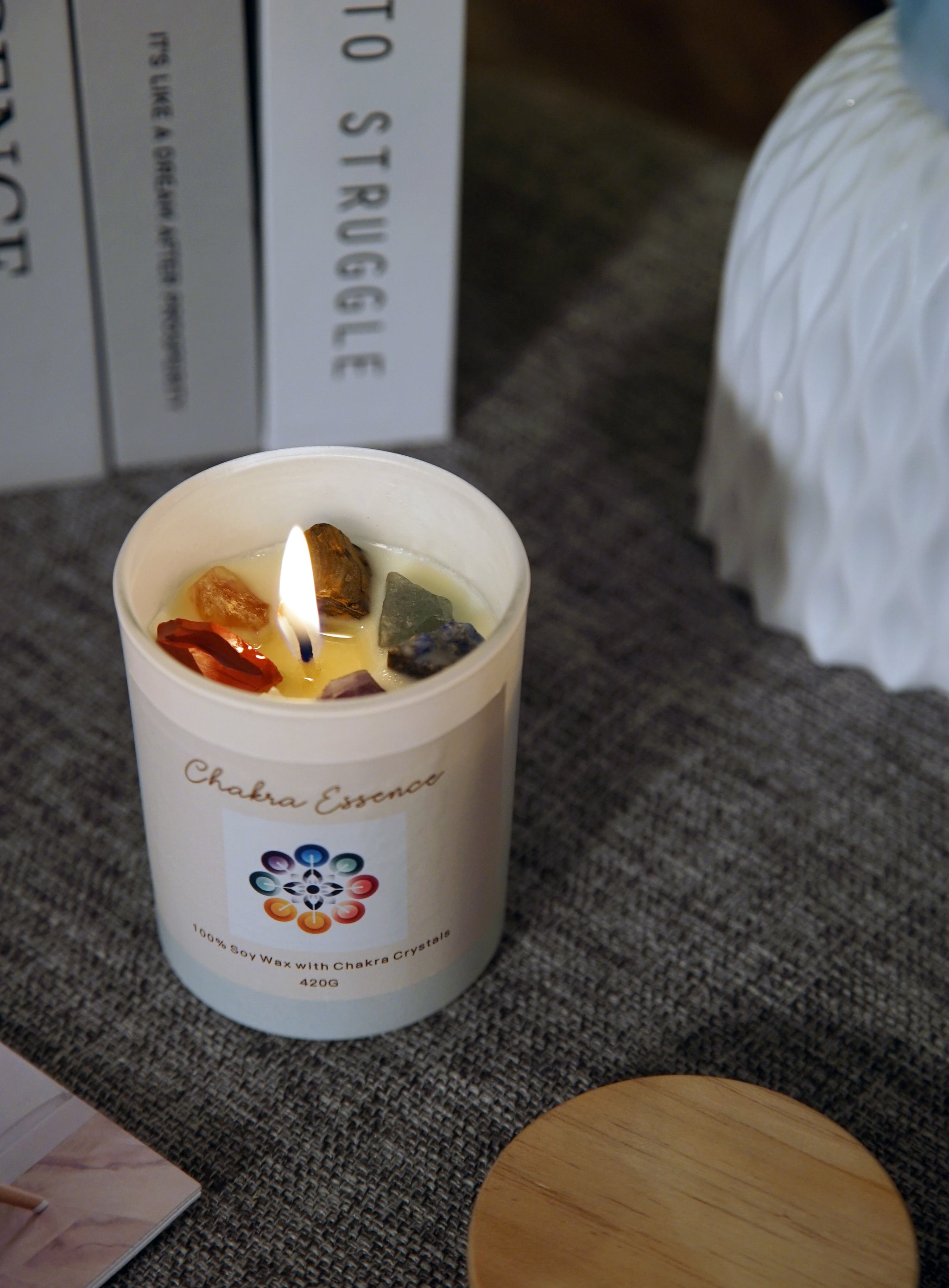 Chakra Candle Gift – Handmade Aromatherapy Soy Wax Candle for Meditation, Relaxation & Healing Energy