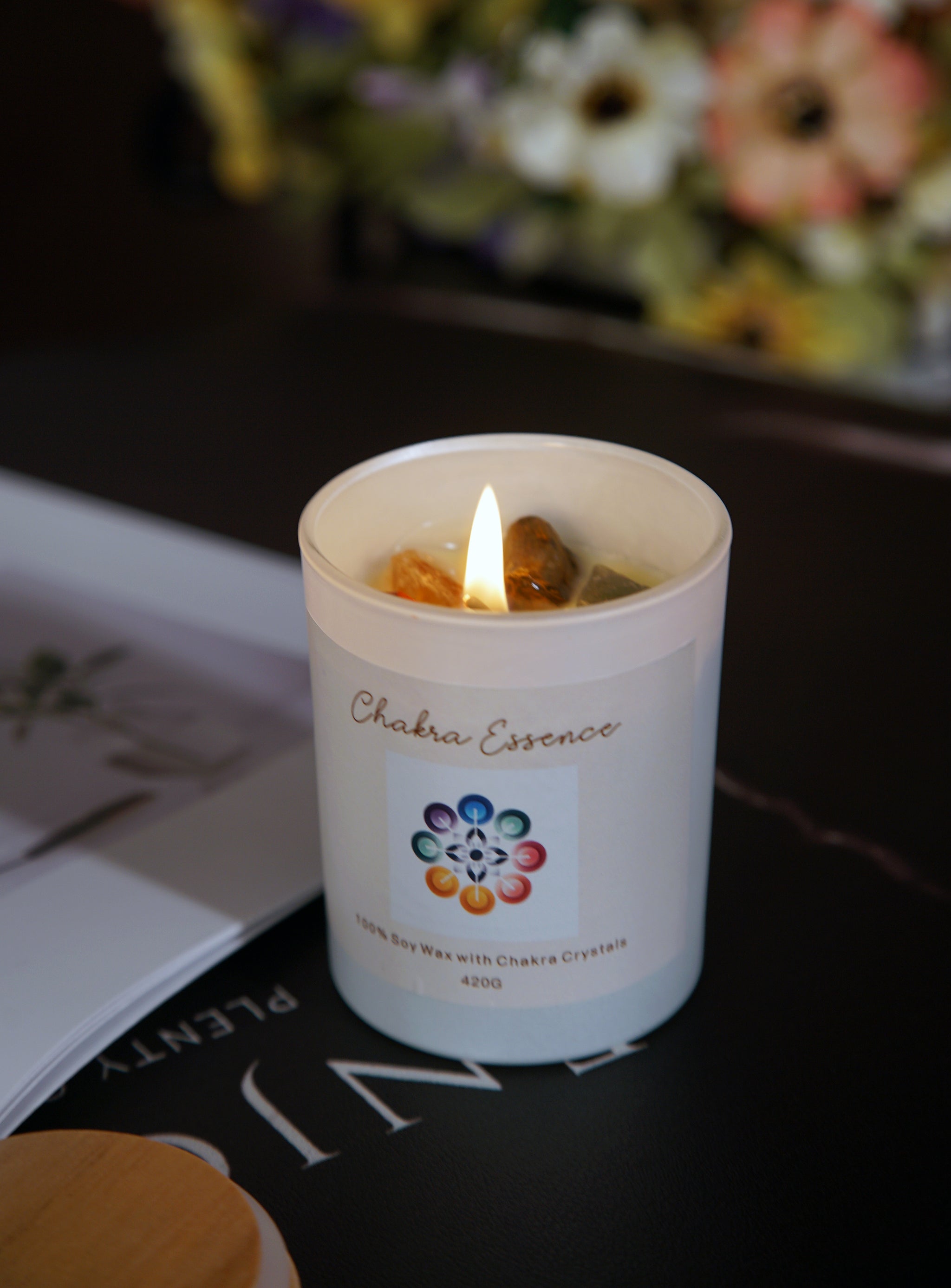 Chakra Candle Gift – Handmade Aromatherapy Soy Wax Candle for Meditation, Relaxation & Healing Energy
