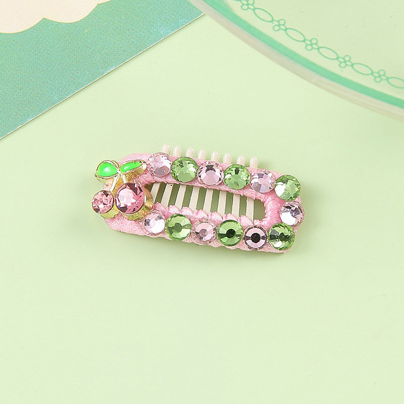 Spring Blossom Handmade Pet Hair Clips – Cute Rhinestone Dog & Cat Hair Bows | Elegant Grooming Accessories for Small Pets