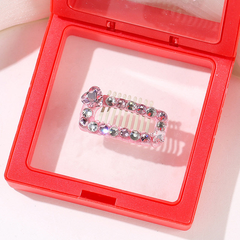 Sweet Princess Pet Hair Clips – Handmade Pink Dog Hair Bows with Rhinestones | Cute Grooming Accessories for Small Dogs & Cats