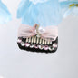 Black Pink Princess Pet Hair Clips – Handmade Dog Hair Bows with Rhinestones | Elegant Grooming Accessories for Small Dogs & Cats