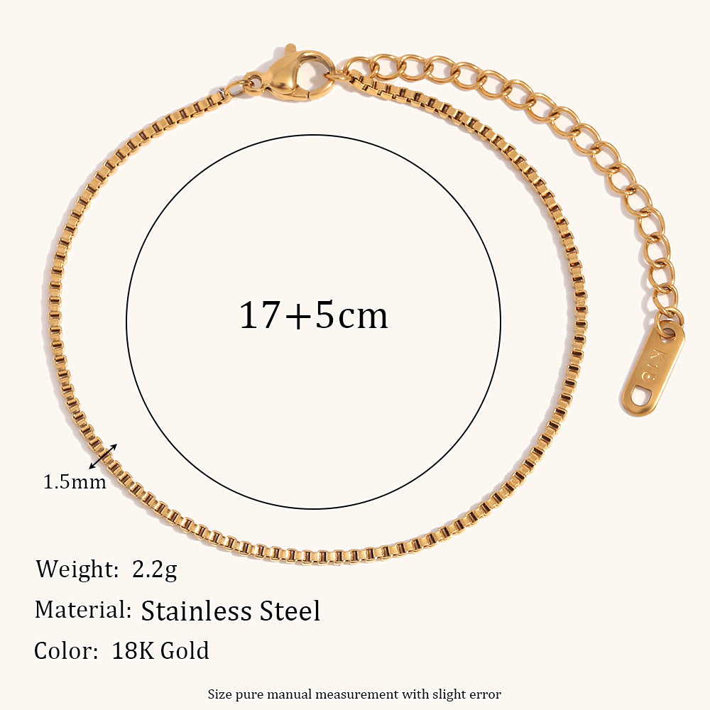 Gold Chain Bracelet Set – Layered Stackable Bracelets for Women, Adjustable Fashion Jewelry