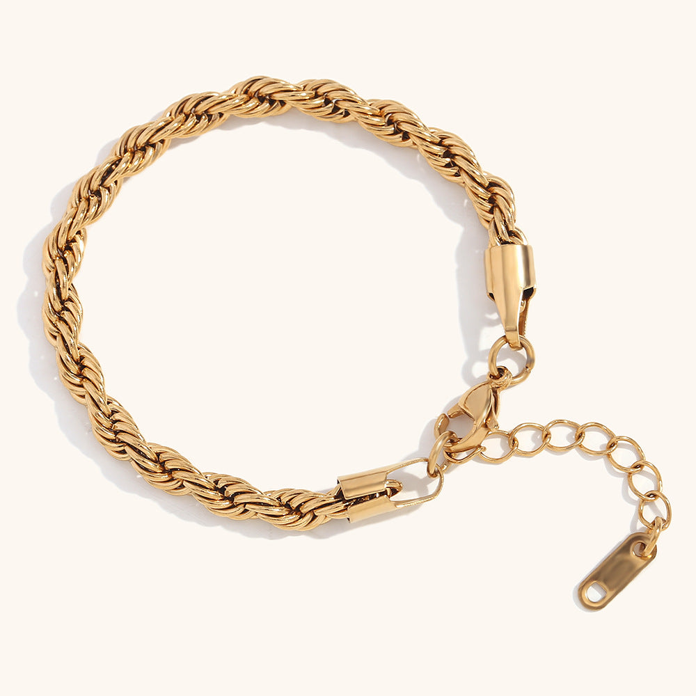 Gold Chain Bracelet Set – Layered Stackable Bracelets for Women, Adjustable Fashion Jewelry