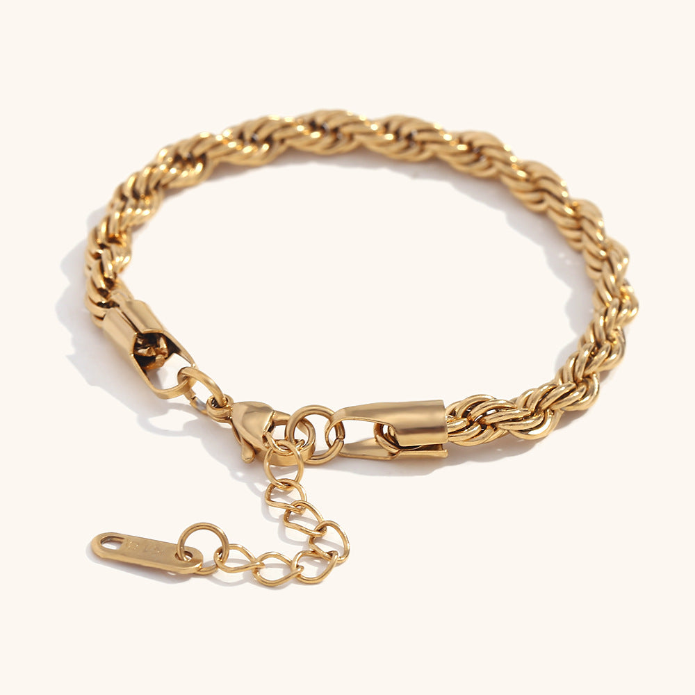 Gold Chain Bracelet Set – Layered Stackable Bracelets for Women, Adjustable Fashion Jewelry