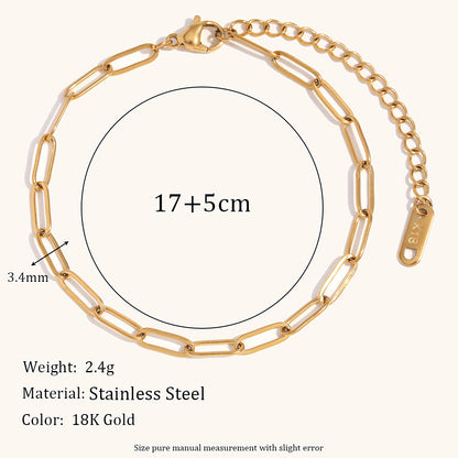 Gold Chain Bracelet Set – Layered Stackable Bracelets for Women, Adjustable Fashion Jewelry