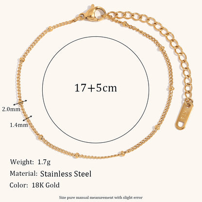 Gold Chain Bracelet Set – Layered Stackable Bracelets for Women, Adjustable Fashion Jewelry