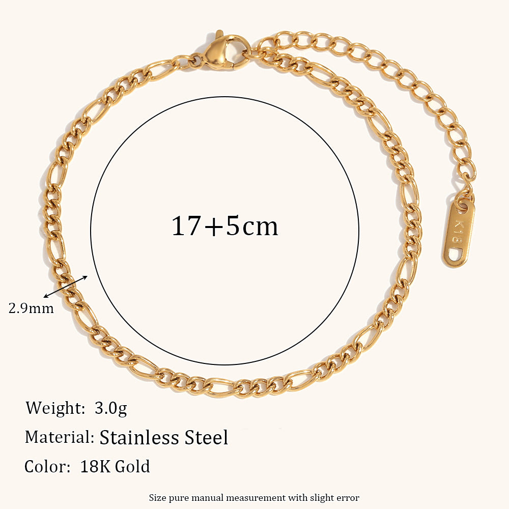 Gold Chain Bracelet Set – Layered Stackable Bracelets for Women, Adjustable Fashion Jewelry