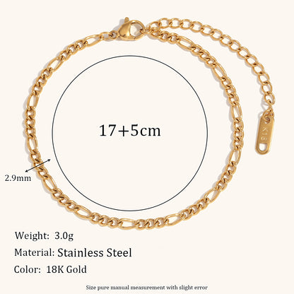 Gold Chain Bracelet Set – Layered Stackable Bracelets for Women, Adjustable Fashion Jewelry