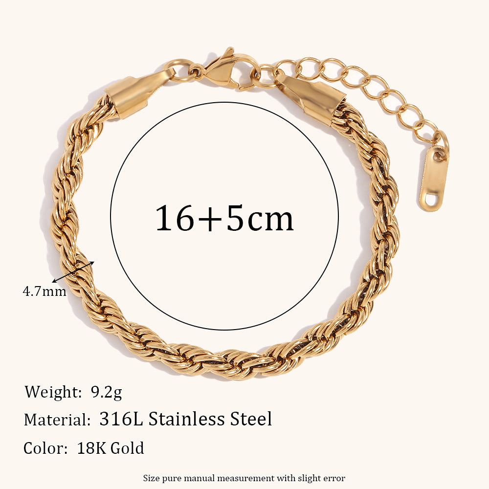 Gold Chain Bracelet Set – Layered Stackable Bracelets for Women, Adjustable Fashion Jewelry