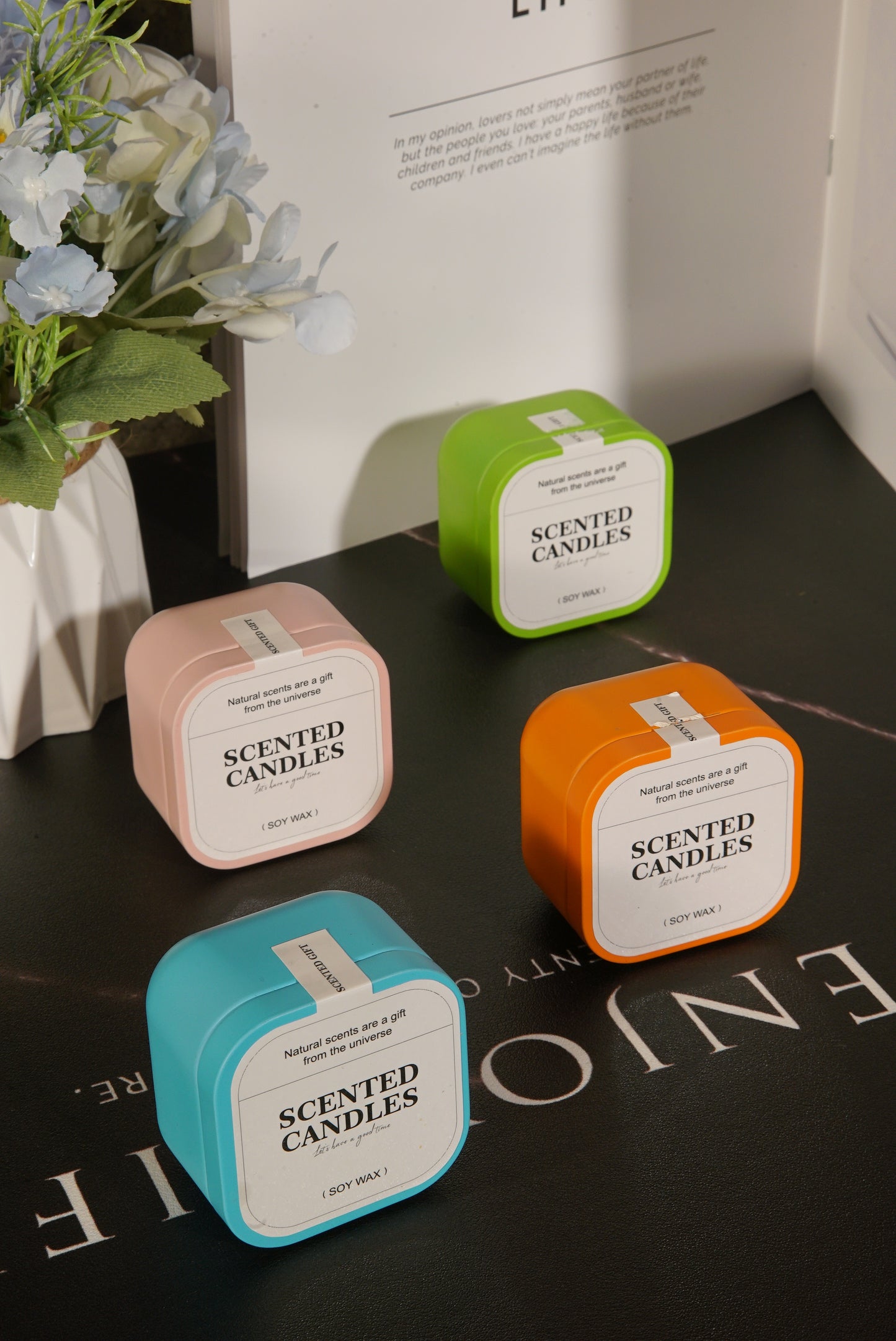 Mini Travel Soy Wax Candles – Scented, Portable & Colorful Gift Set with Natural Fragrances