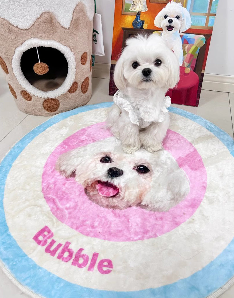 Custom Pet Photo Rug – Personalized Animal Carpet with Your Pet’s Image | Soft Flannel Mat with Optional Matching Pillow